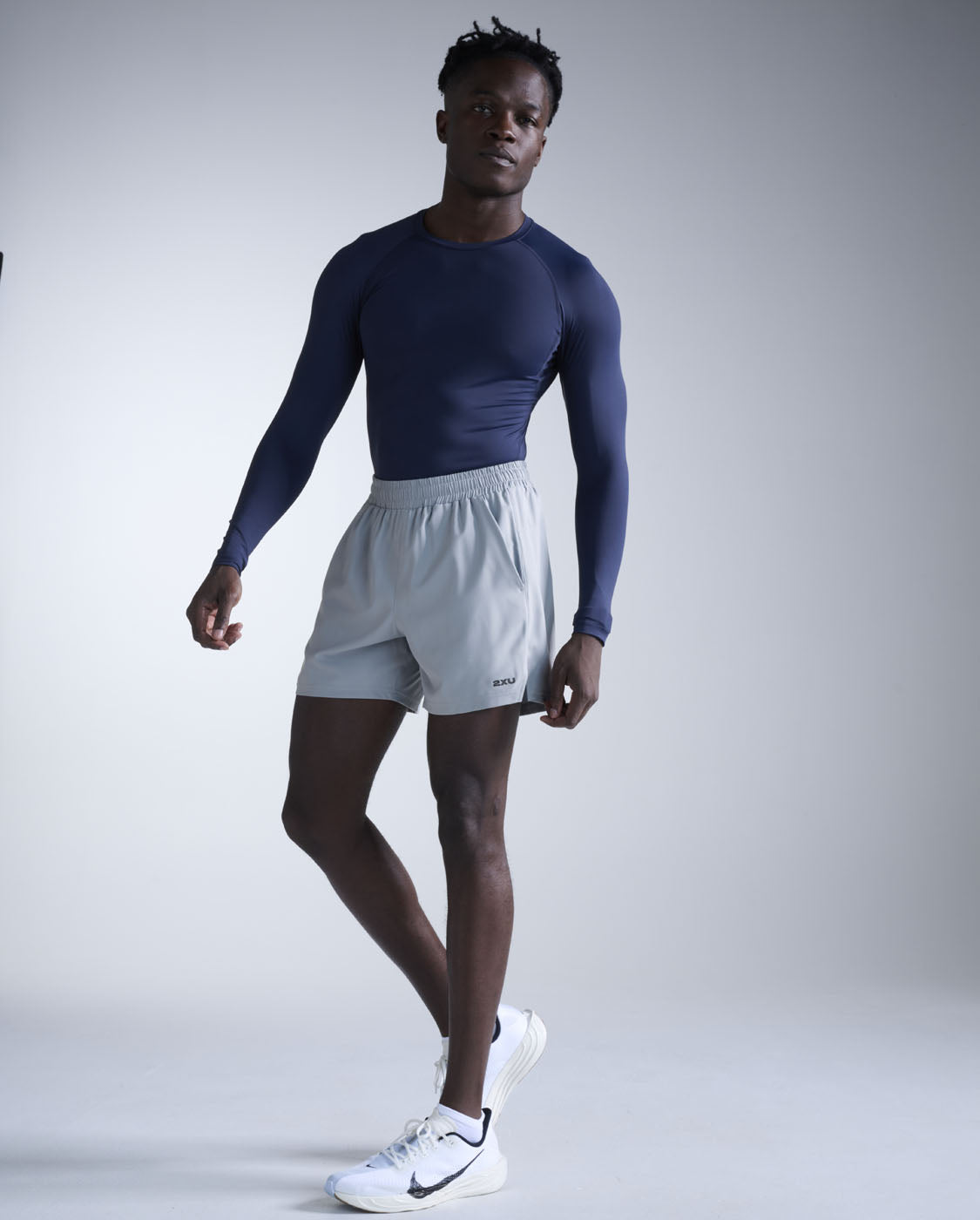 Core Compression Long Sleeve, Navy/Navy