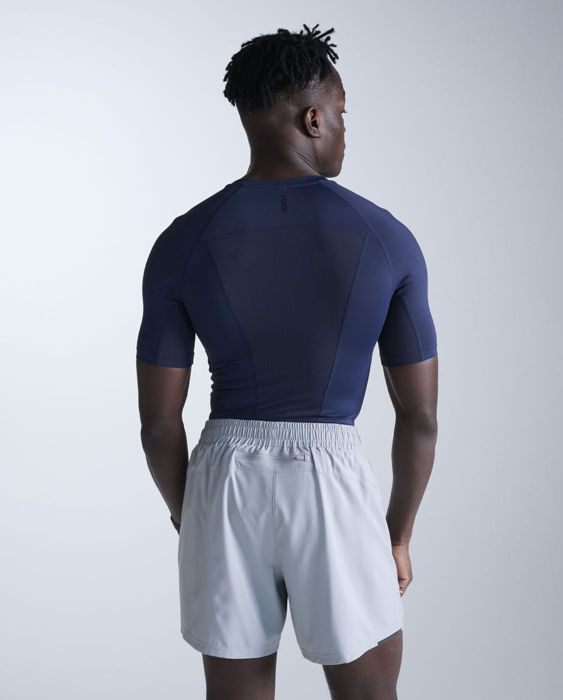 Core Compression Short Sleeve, Navy/Navy
