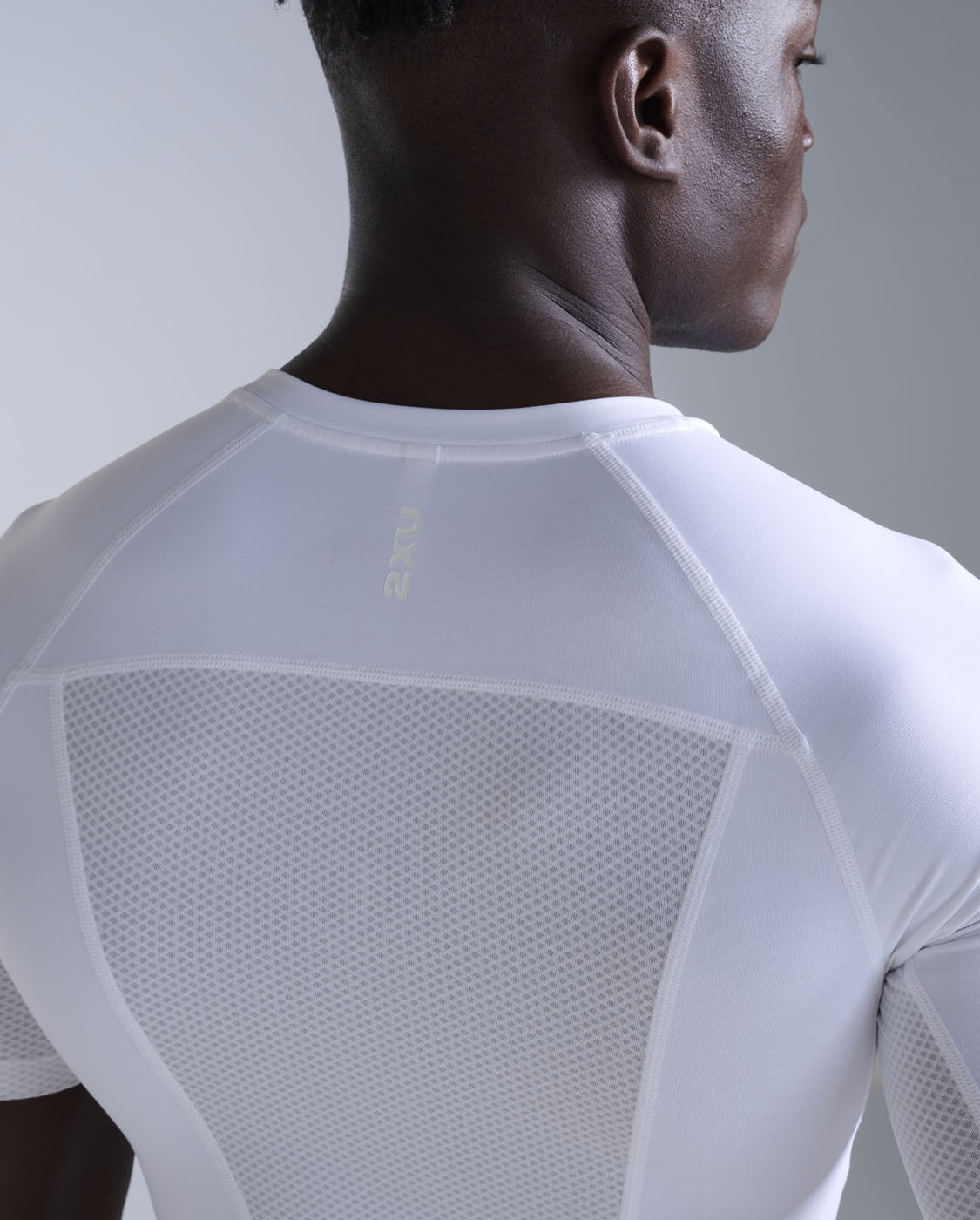 Core Compression Short Sleeve, White/White