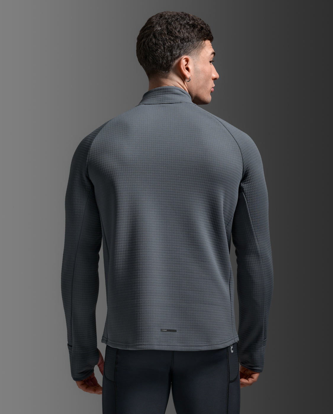 Ignition Haptic 1/4 Zip, Turbulence/Black Reflective