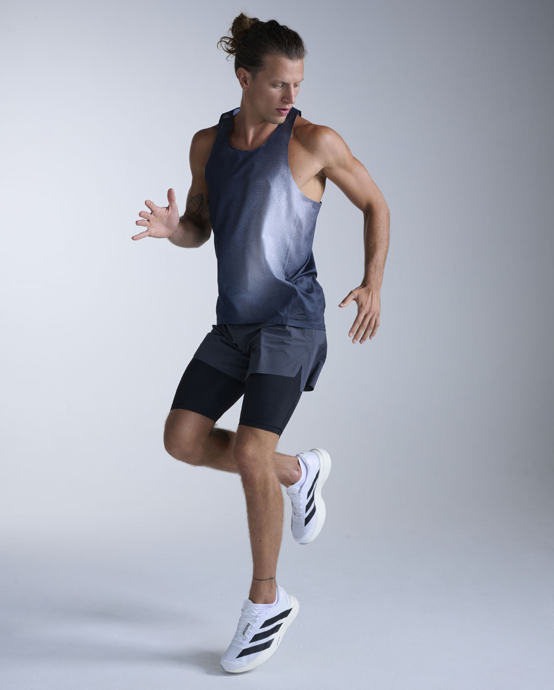 Light Speed React Singlet, Moonstone Mist/Black Reflective