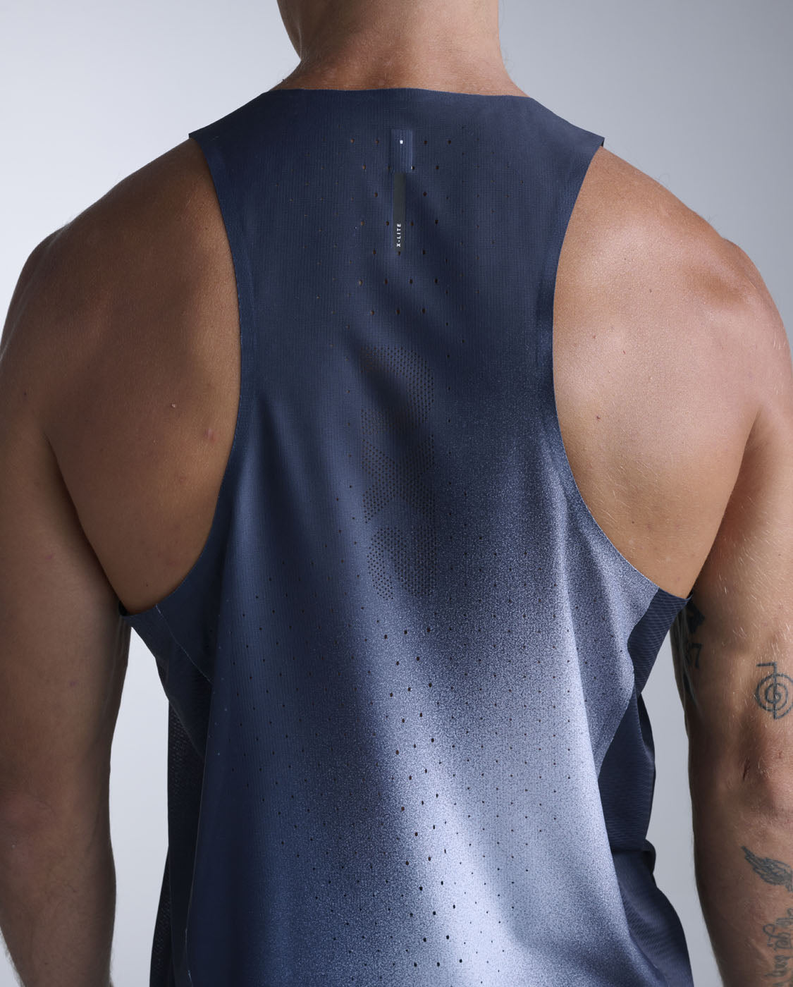 Light Speed React Singlet, Moonstone Mist/Black Reflective