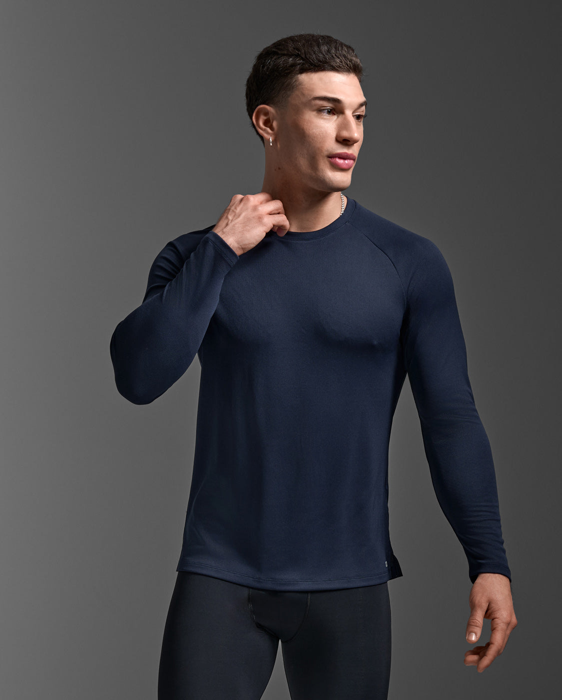 Aero Mesh Long Sleeve, Midnight/Silver Reflective