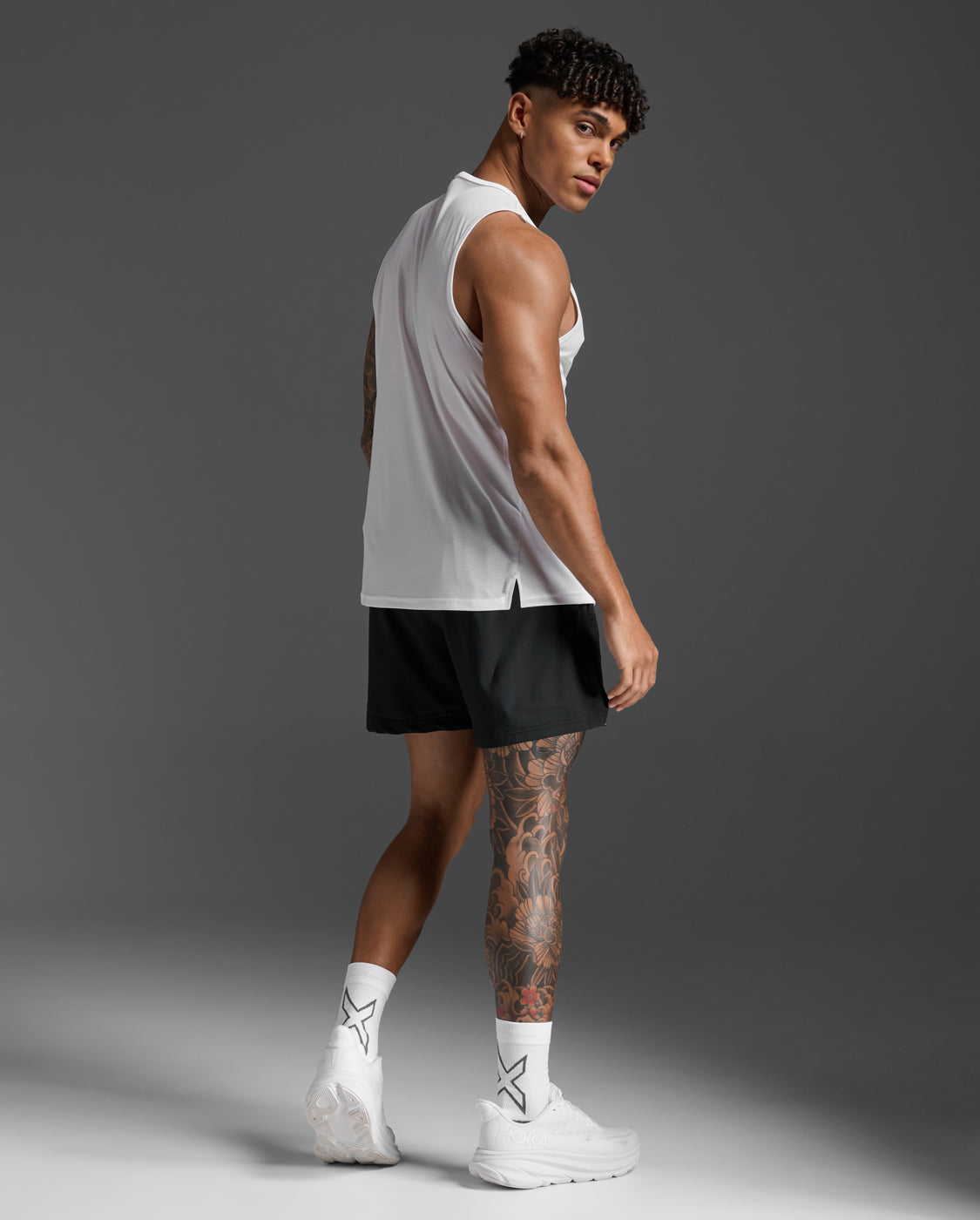 Aero Mesh Tank, White/Silver Reflective