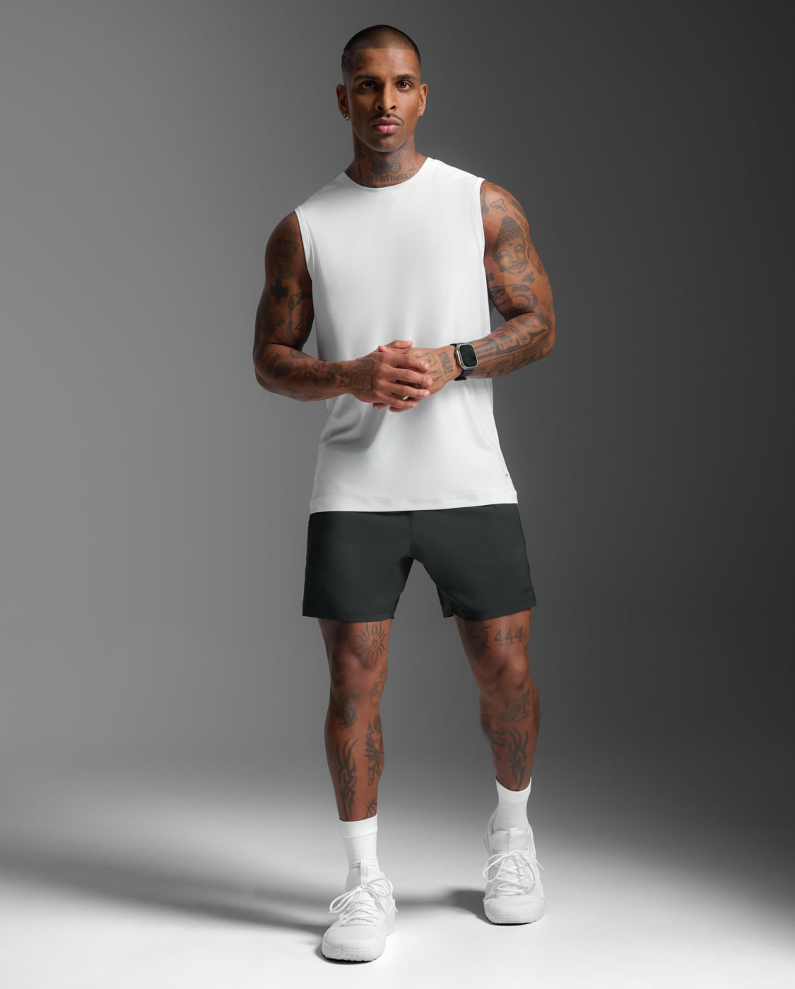 Signature Soft Jersey Tank, White/White