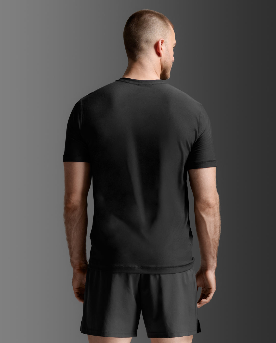 Signature Soft Jersey Tee, Black/Black