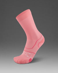 Vectr Cushion Crew Socks, Pink Glow/White