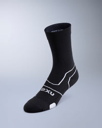 Vectr Light Cushion Crew Socks, Black/White