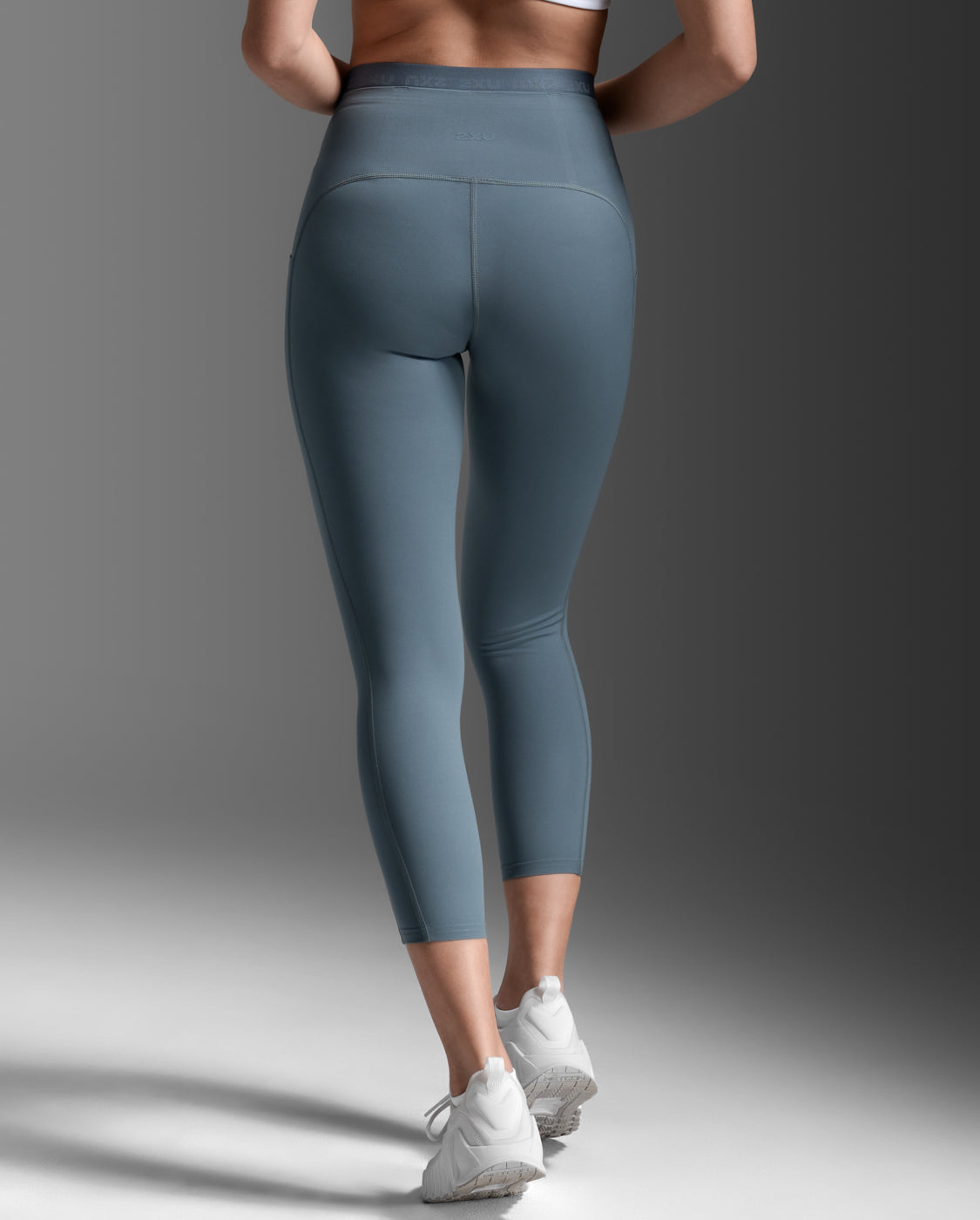 Form Stash Hi-Rise Compression 7/8 Tights, Dark Sage/Dark Sage