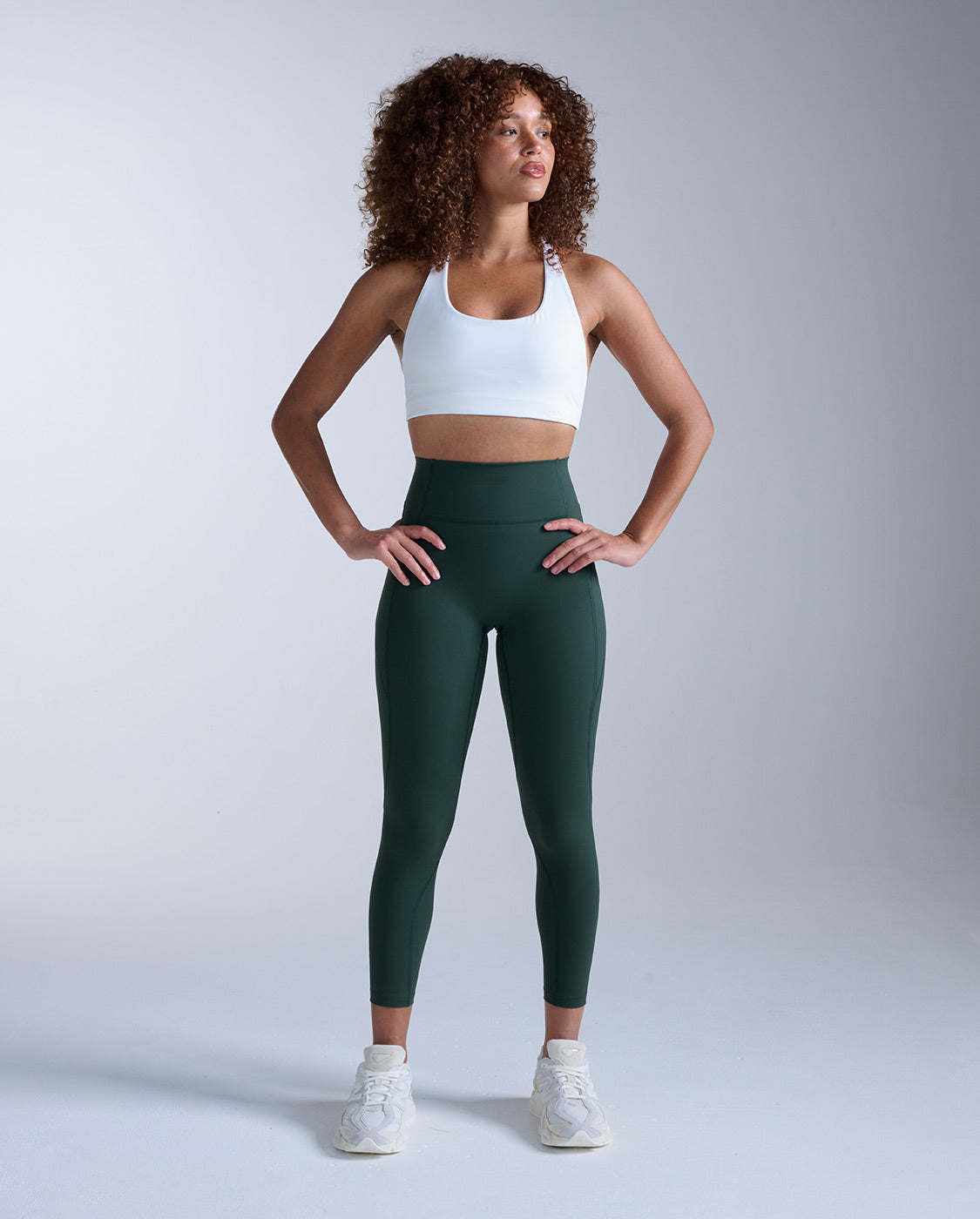 Flex Hi-Rise Compression 7/8 Tights, Ever Green/Ever Green