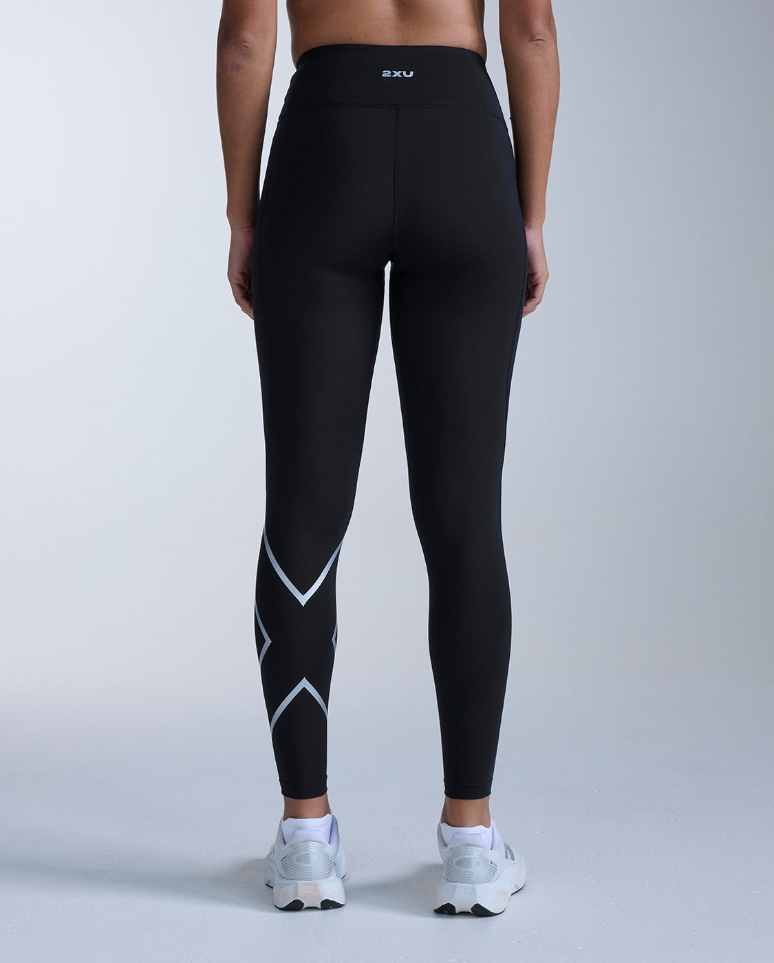 Core Hi-Rise Compression Tights, Black/Silver