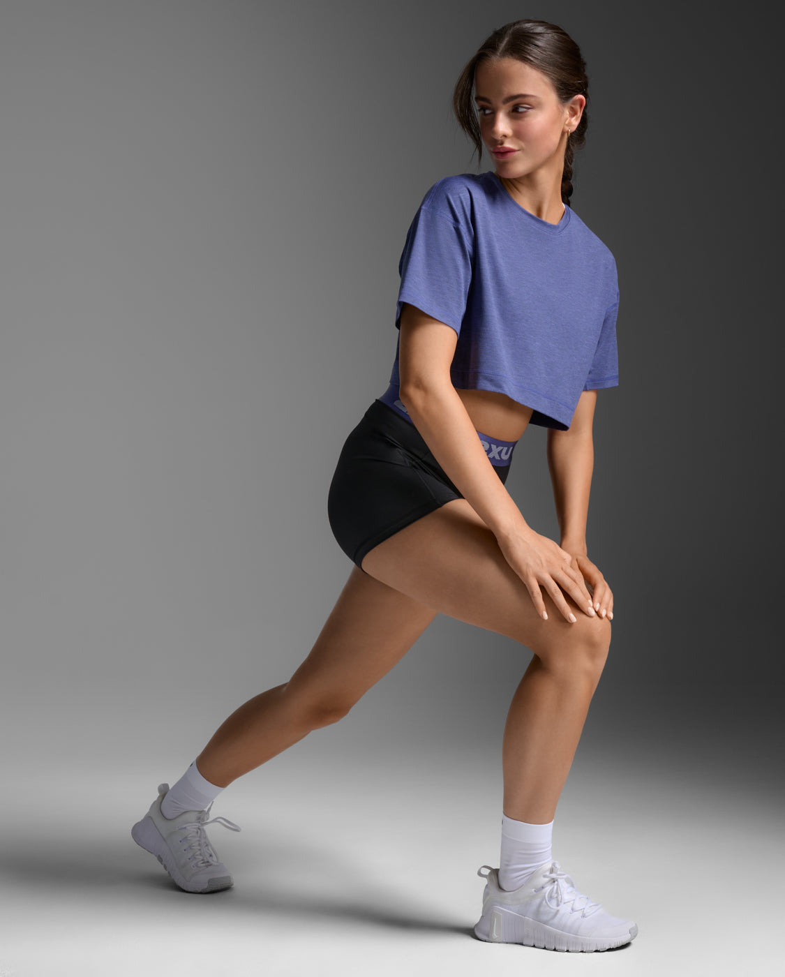 Form Soft Jersey Crop Tee, Future Dusk/Future Dusk