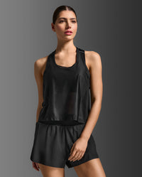 Light Speed React Crop Singlet, Black/ Black Reflective