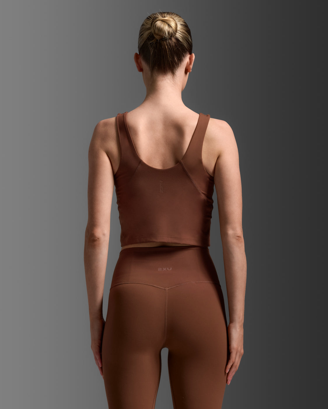 Fluid Longline Bra, Sepia/Sepia